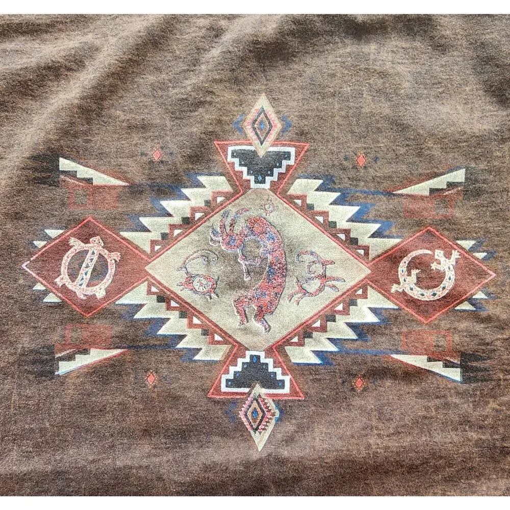 Vintage 90s 00s Y2K Textured Tombstone Arizona T-Shirt Southwest Kokopelli XXL